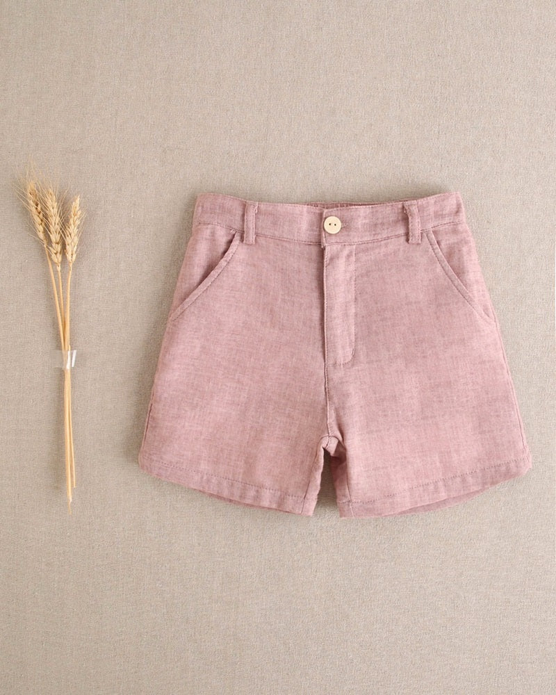 Bermuda niño color rosa empolvado Colección Milano