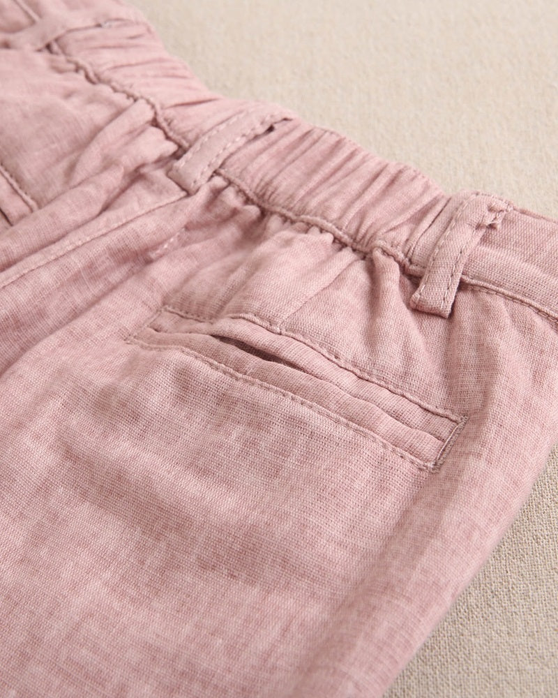 Bermuda niño color rosa empolvado Colección Milano