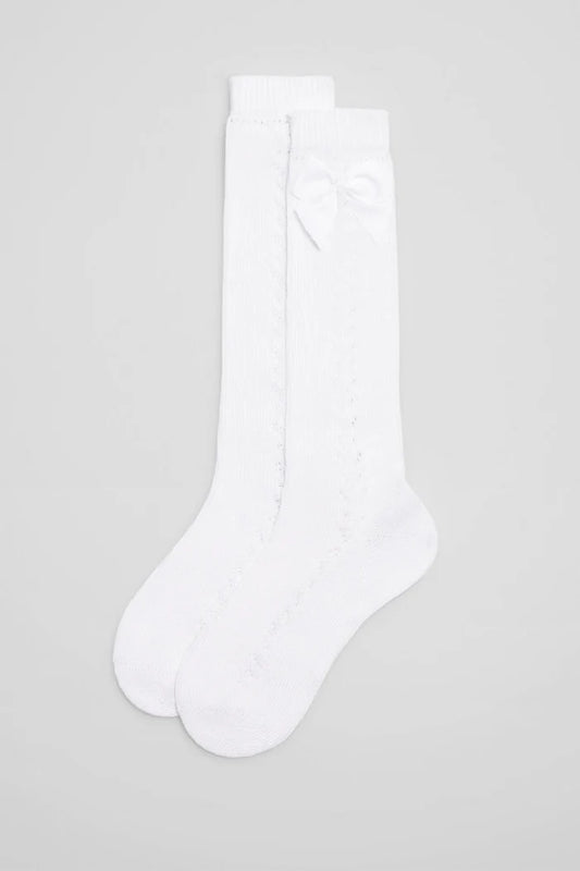 Calcetines calados lateral con lazo varios colores