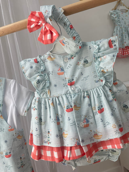 Jesusito bebé niña con cintillo Colección Mykonos
