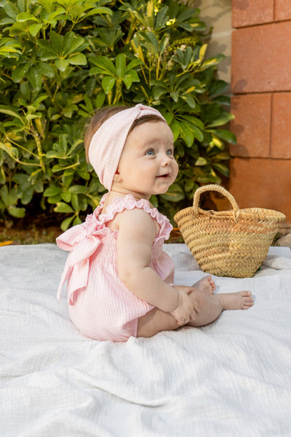 Ranita Rodas lazo color rosa pastel