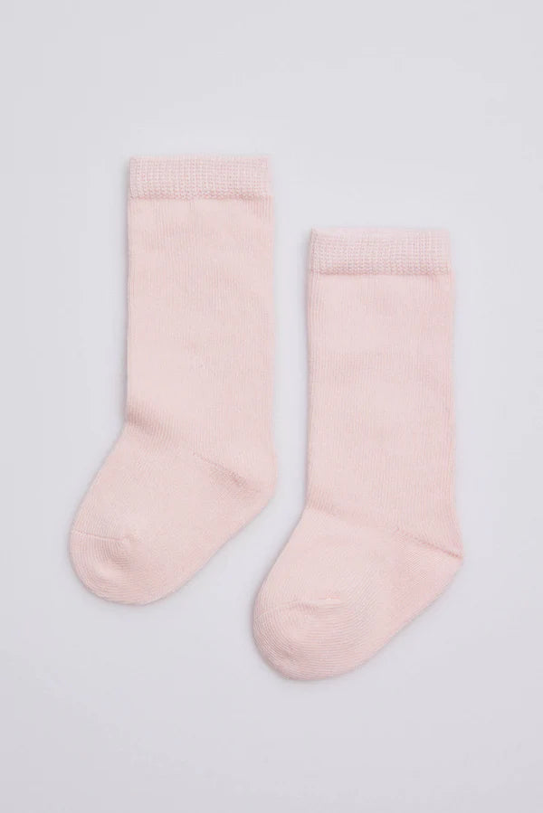 Calcetines altos color rosa pastel