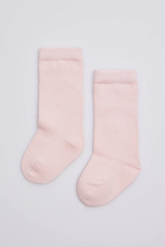 Calcetines altos color rosa pastel