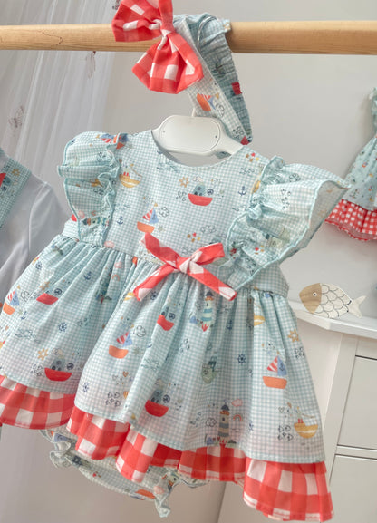 Jesusito bebé niña con cintillo Colección Mykonos