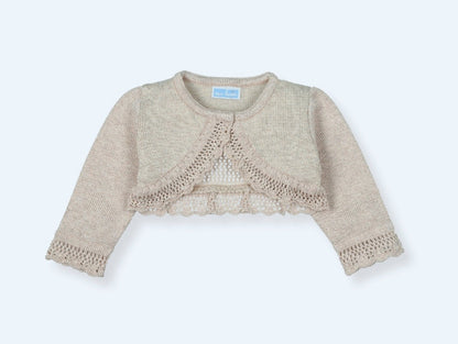 Chaqueta corta redondeada bliss-angora color arena