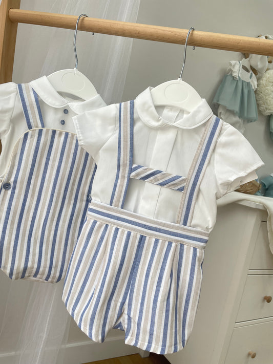 Peto tirolés y blusita bebé niño Colección Menorca