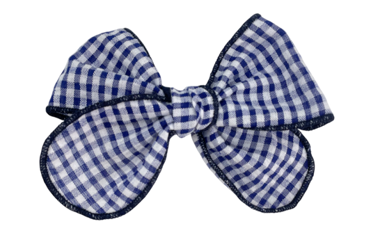 Lazo pelo seersucker vichy marino Colección Capri