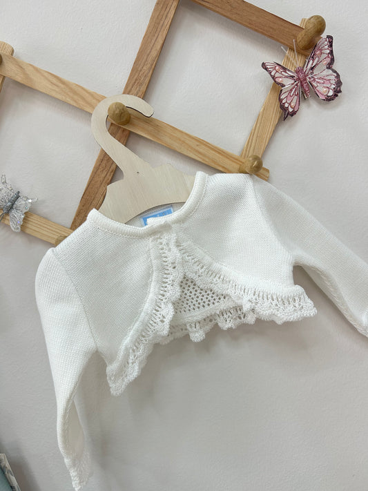 Chaqueta corta ceremonia bliss color blanco roto