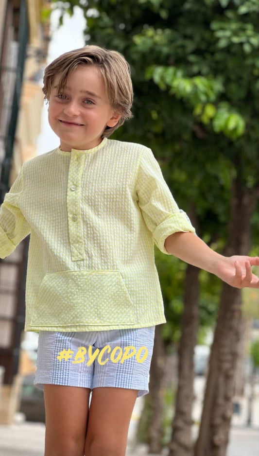 Conjunto niño seersucker Colección Flúor
