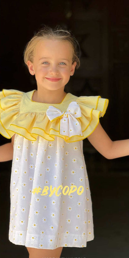 Vestido lazo y volantes Colección Margaritas