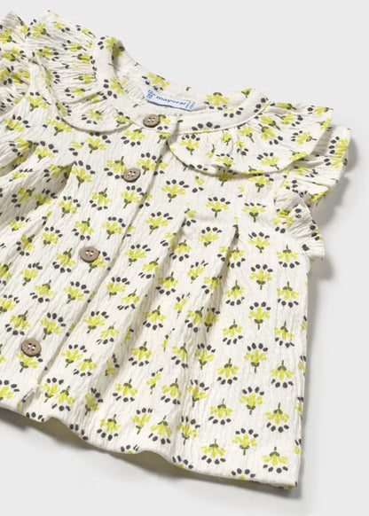 Blusa bambula flores lima Mayoral