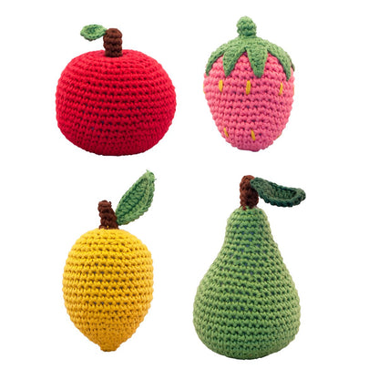 Sonajero crochet frutas