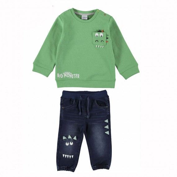 Conjunto niño sudadera y pantalón Monster
